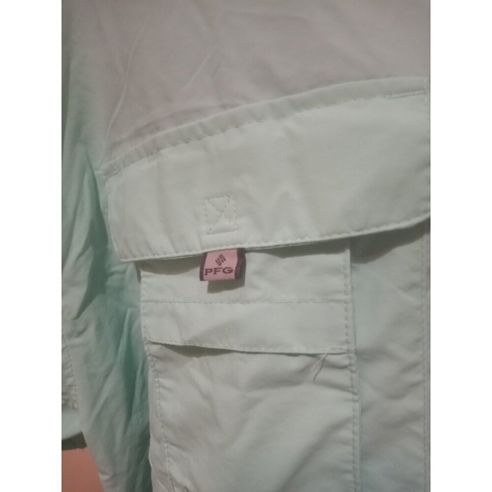 Columbia PFG Bahama Shirt Men 2XL Blue Vented Fishing Short Sleeve Button Up - Picture 6 of 14